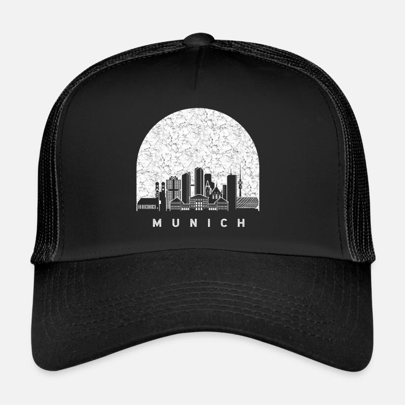 Munich Germany Skyline - Trucker Cap - black/black