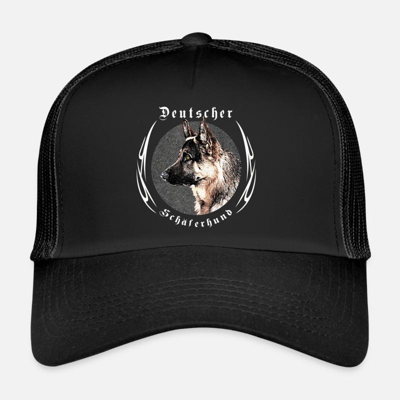 Deutscher Schäferhund - Trucker Cap - Schwarz/Schwarz