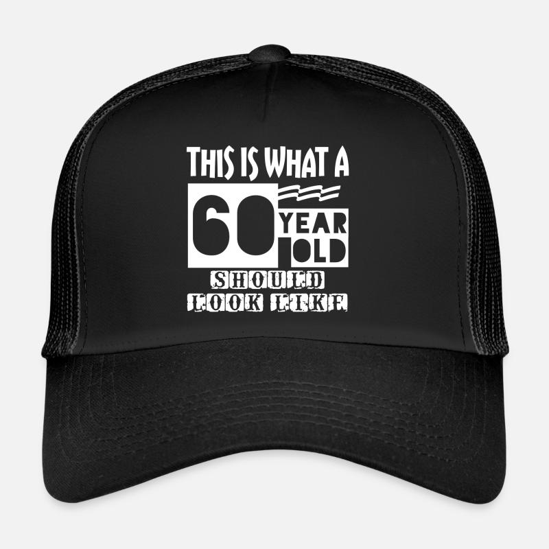 60 Year Old - Casquette trucker  - noir/noir