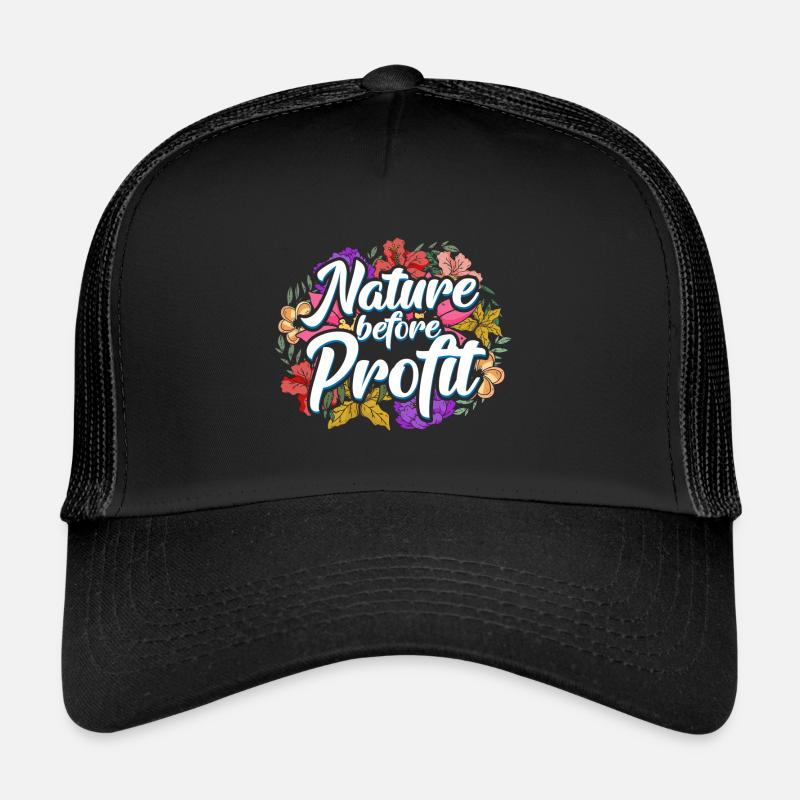 Naturschutz Erde Klimawandel - Trucker Cap - Schwarz/Schwarz