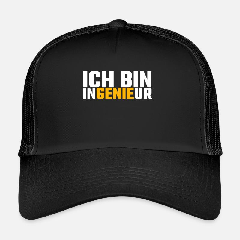 Ingenieur - Trucker Cap - Schwarz/Schwarz