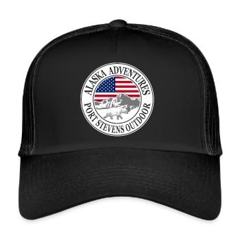 Alaska - Polar bear - Eisbär - Trucker Cap - Schwarz/Schwarz - Vorne