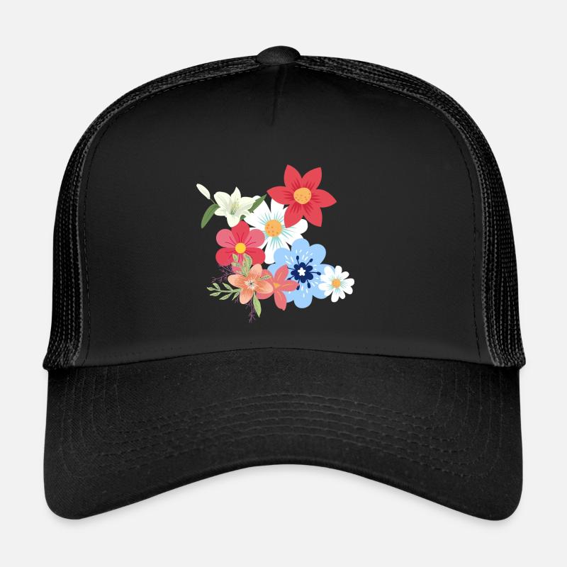 bouquet de fleur Casquette trucker 