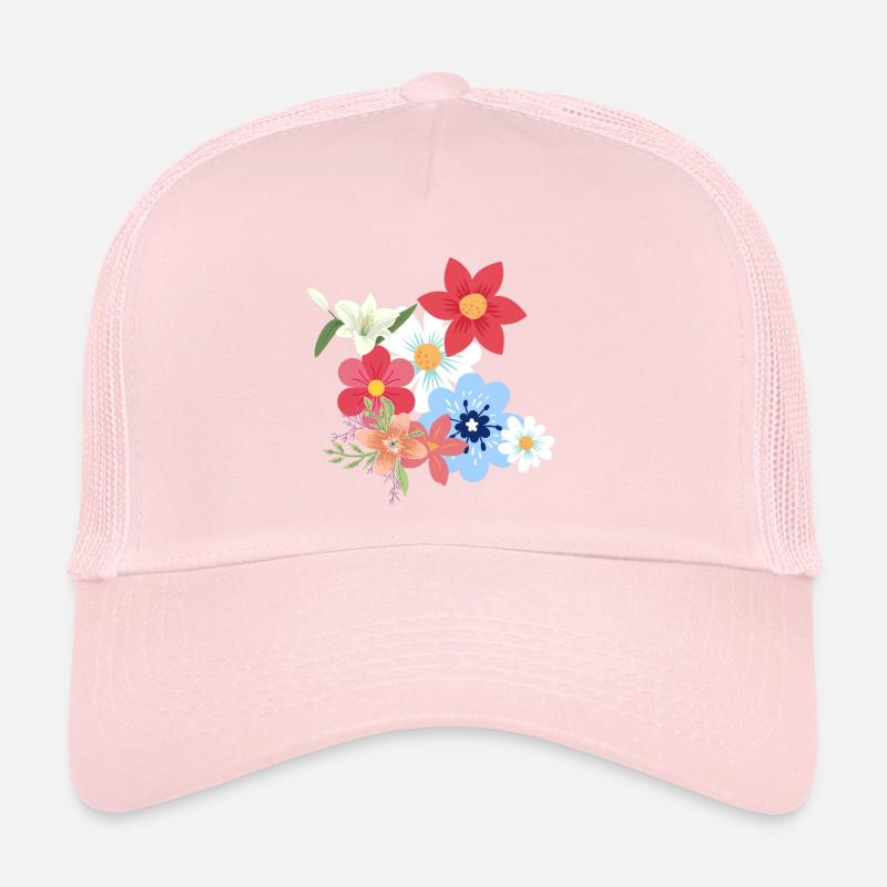 bouquet de fleur Casquette trucker 