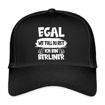 ICH BIN BERLINER BERLIN - Trucker Cap - Schwarz/Schwarz - Vorne