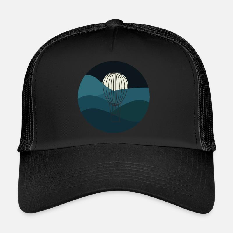 Montgolfière - Casquette trucker  - noir/noir