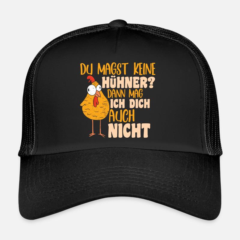 Hühnerflüsterer Huhn Hühnerhalter Hühner - Trucker Cap - Schwarz/Schwarz