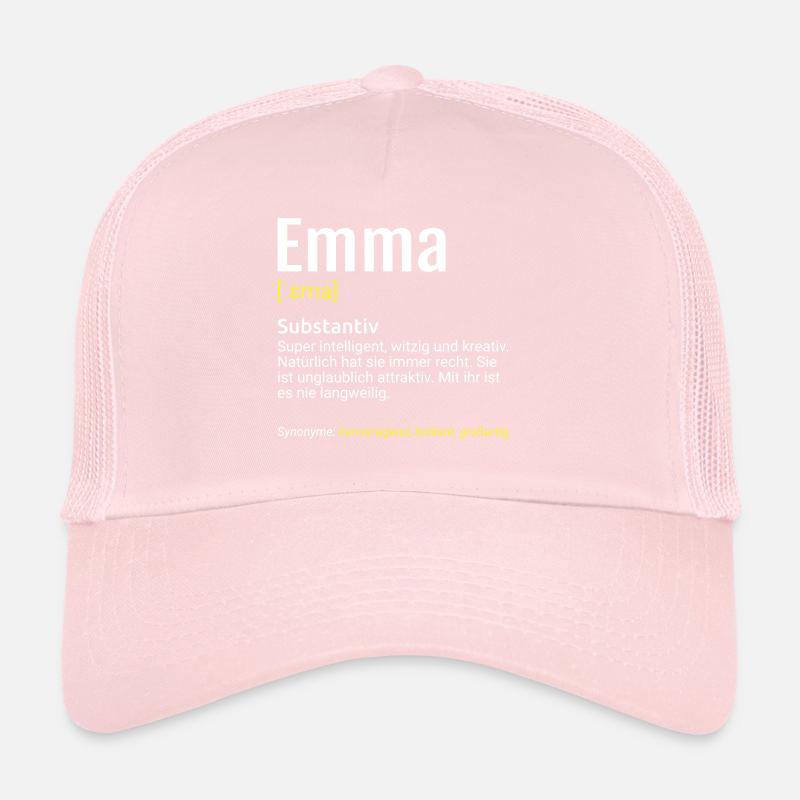 Emma Name Definition Trucker Cap