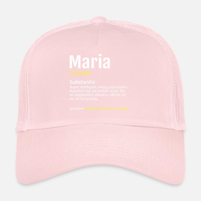Maria Name Definition Trucker Cap