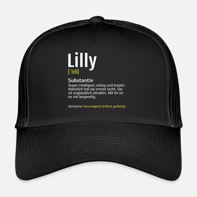 Lilly Name Definition Trucker Cap