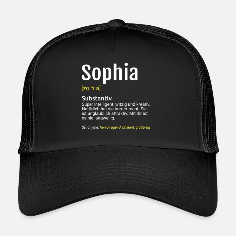 Sophia Name Definition Trucker Cap
