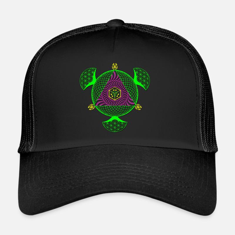 Mandala - Trucker Cap - Schwarz/Schwarz
