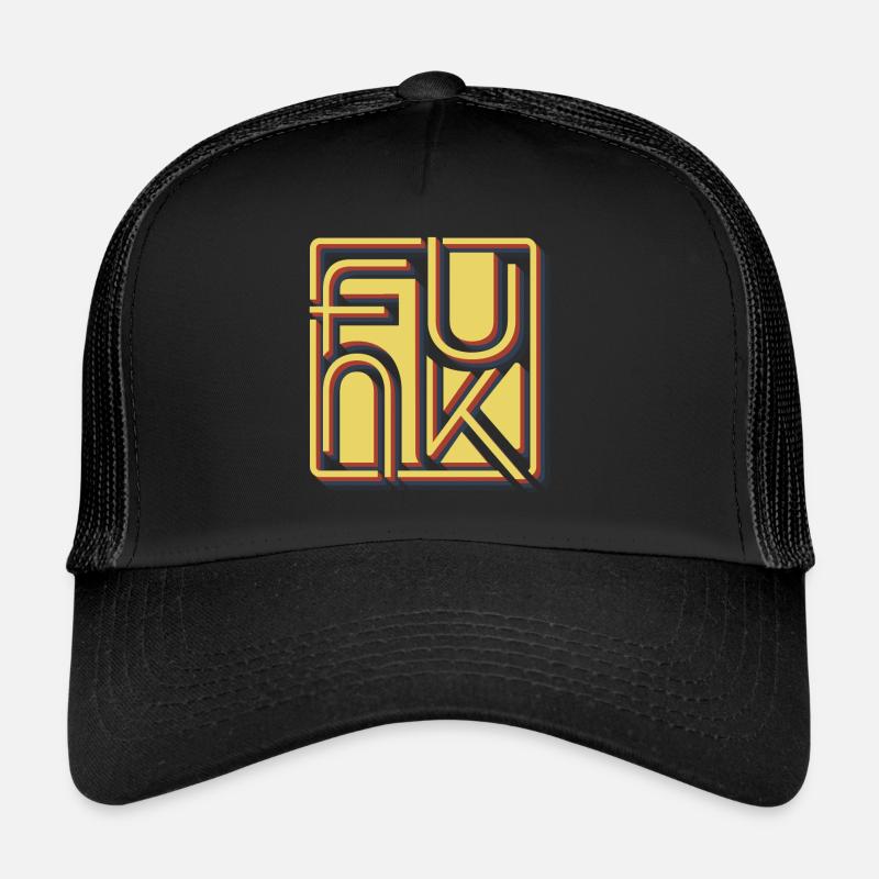 Funk Retro - Trucker Cap - Schwarz/Schwarz