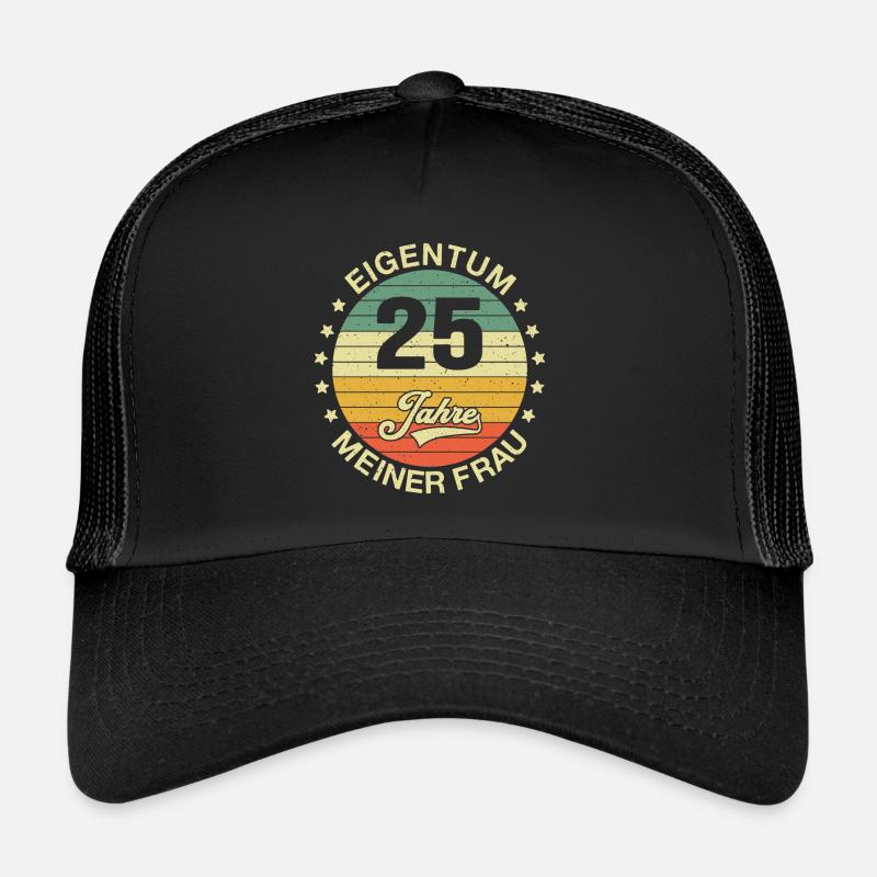 25 Hochzeitstag Silberhochzeit Ehemann Geschenk Trucker Cap