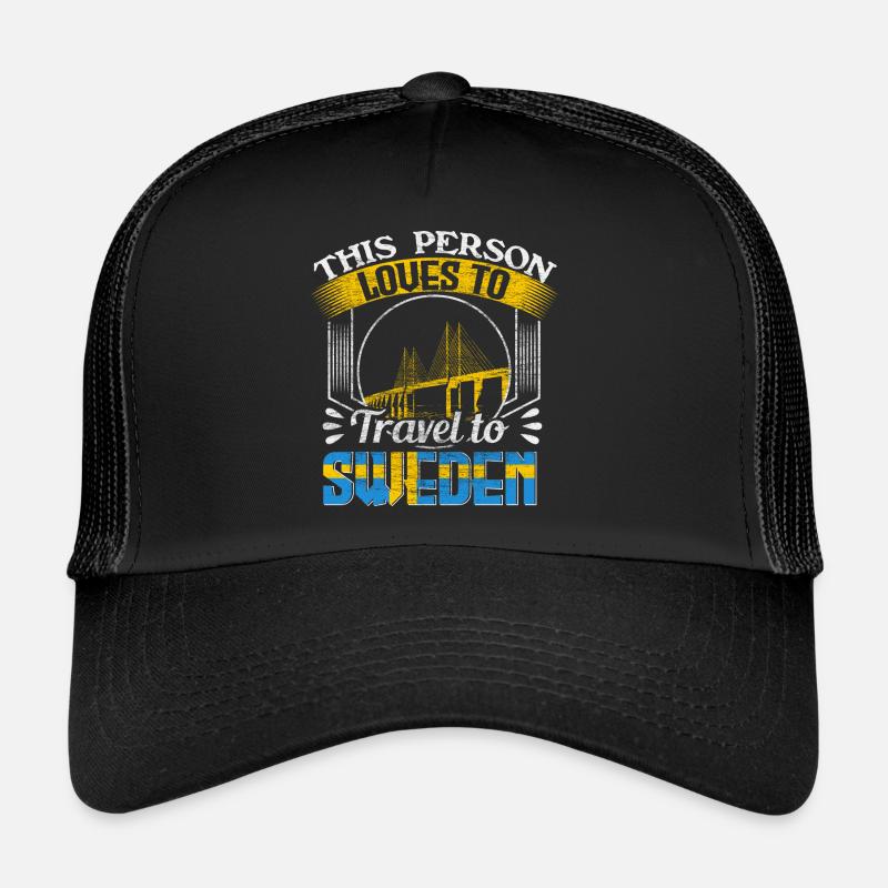Schweden Herkunft - Trucker Cap - Schwarz/Schwarz