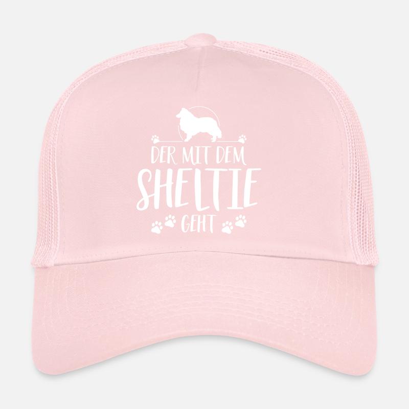 DER MIT SHELTIE GEHT Hunde Spruch Wilsigns Trucker Cap