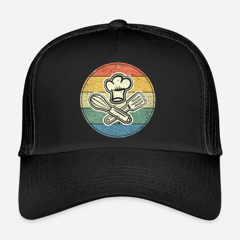 Cool vintage circle for passionate chefs Trucker Cap