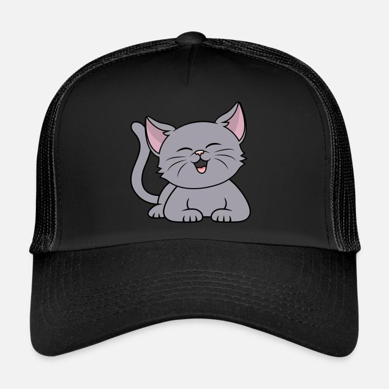 Mignon Chat Gris Chaton Chats Propriétaire de Chat Casquette trucker 