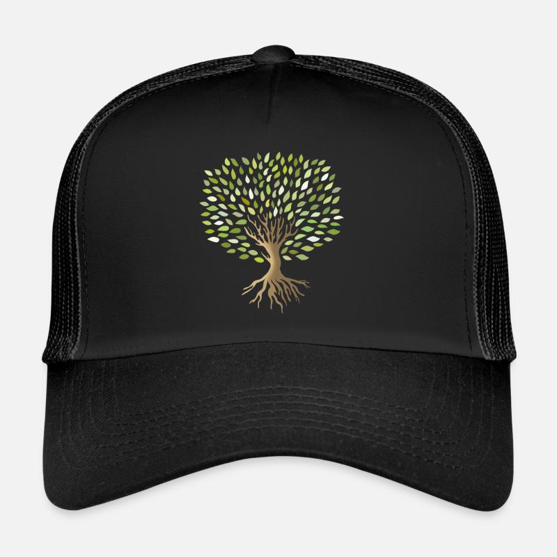 Arbre - Casquette trucker  - noir/noir