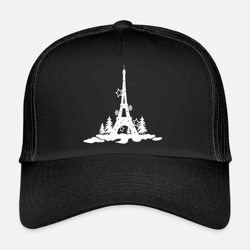 WEIHNACHTEN EIFFEL TOUR 2,Eiffelturm paris - Trucker Cap - Schwarz/Schwarz