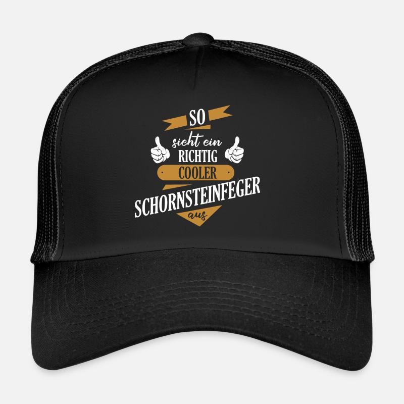 Schornsteinfeger Rauchfangkehrer Kaminkehrer - Trucker Cap - Schwarz/Schwarz