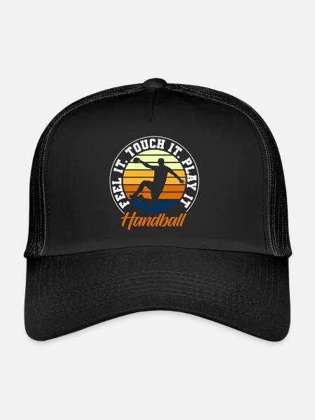 Tournoi de handball handball - Casquette trucker  - noir/noir - Devant