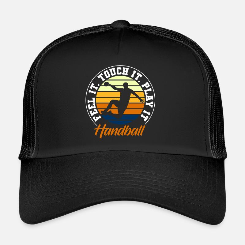 Handball Handballer Turnier - Trucker Cap - Schwarz/Schwarz