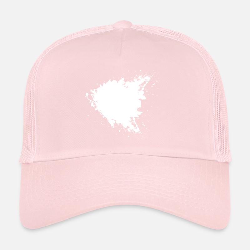 Großer Schwarzer Farbfleck Trucker Cap