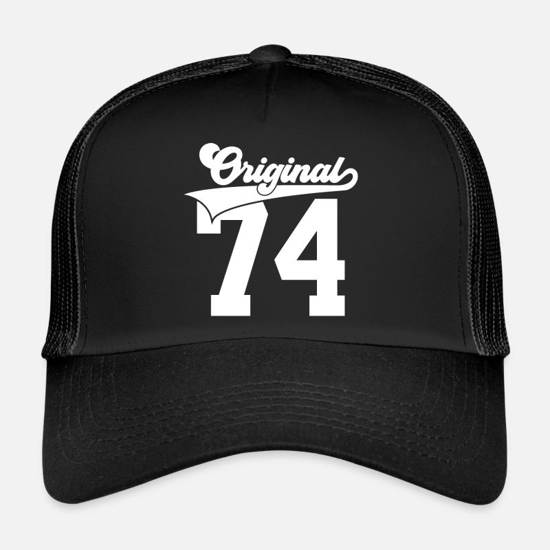 52ND BIRTHDAY 1974 ORIGINAL 74 - Trucker Cap - black/black