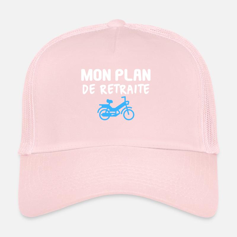 Mon plan de retraite. mobylette bleue Casquette trucker 