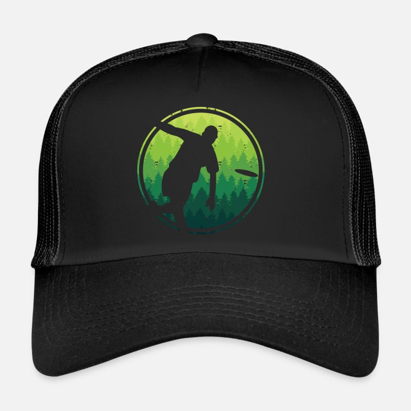 Discgolf Spieler Disc Golf Discgolfspieler - Trucker Cap - Schwarz/Schwarz