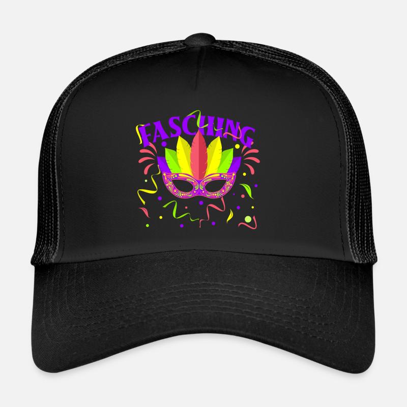 Fasching, Party - Trucker Cap - Schwarz/Schwarz