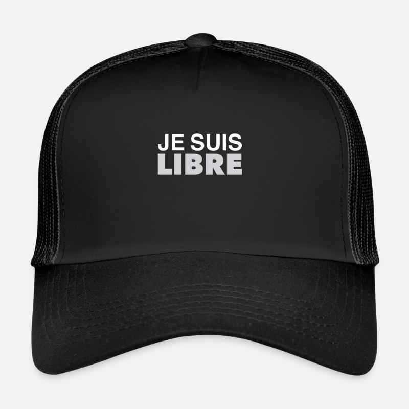 Je suis libre - Casquette trucker  - noir/noir