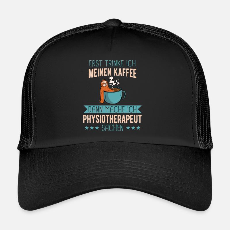 Physiotherapeut Physio Praxis Physiotherapie - Trucker Cap - Schwarz/Schwarz