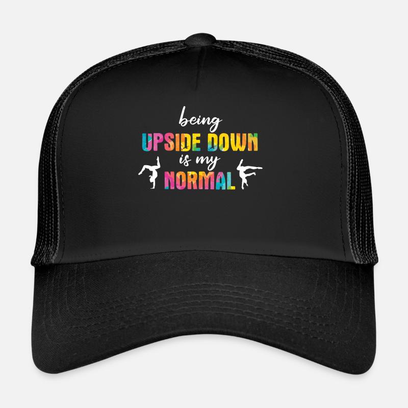 Turnen Turner Bodenturnen Geräteturnen Spruch - Trucker Cap - Schwarz/Schwarz