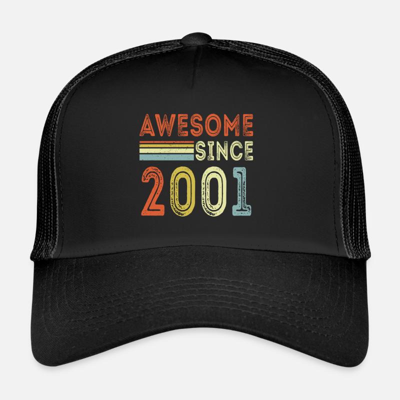 Awesome since 2001 retro t-shirt 2001 Trucker Cap