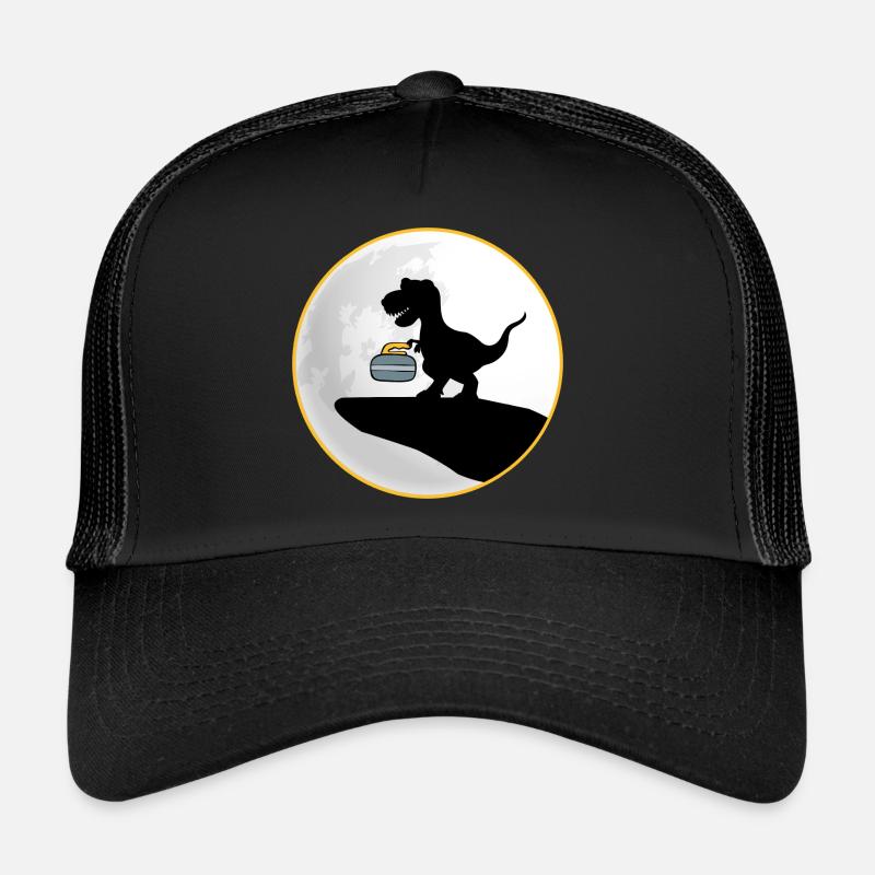 curling curling curlingdino pierre de curling Casquette trucker 