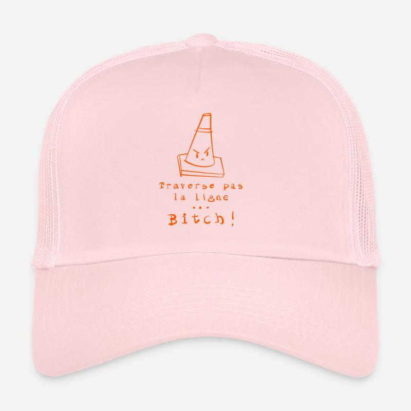 Traverse pas la ligne ! Cône de signalisation Casquette trucker 