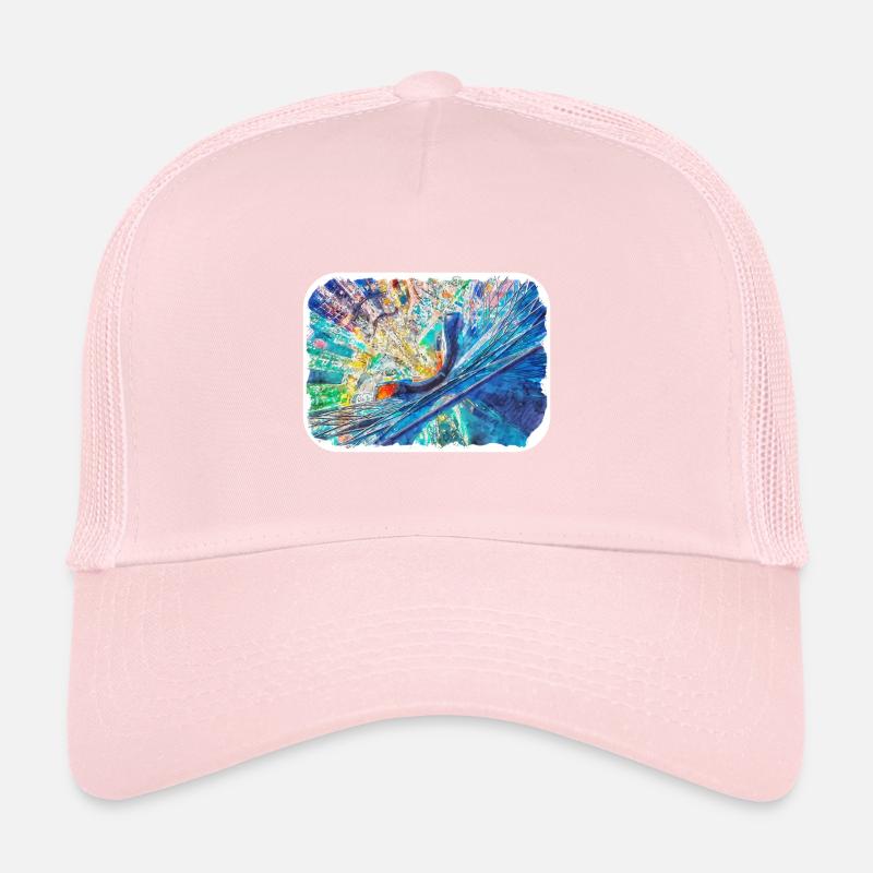 Corée du Sud Point de repère Aquarelle Dessin d’esquisse Casquette trucker 