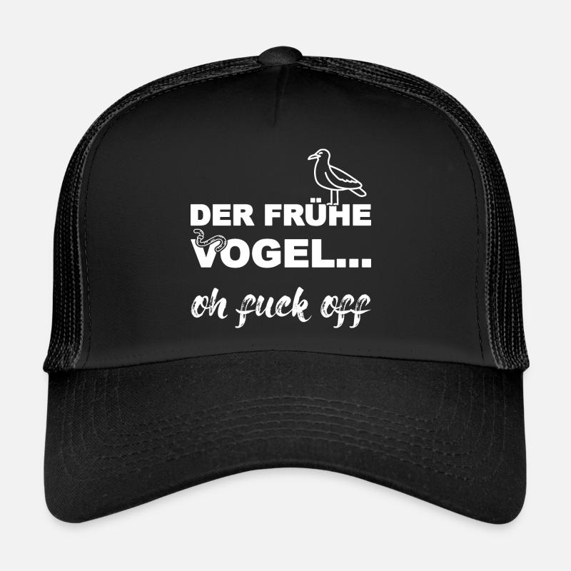 Der frühe Vogel, weiß Trucker Cap