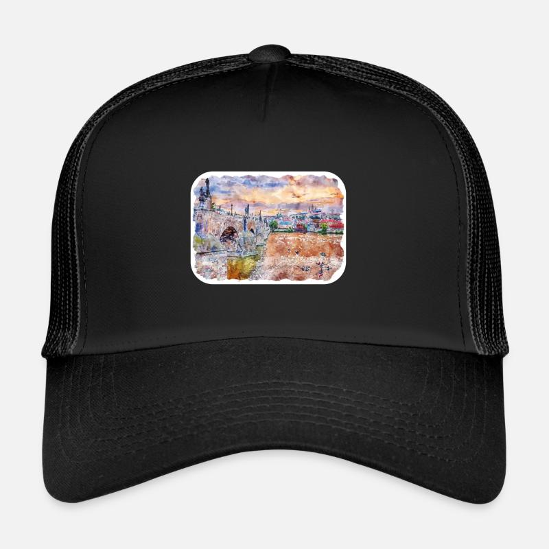 Édimbourg Ecosse Royaume-Uni Aquarelle Esquisse Dessinée Douleur Casquette trucker 