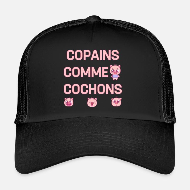 COPAINS COMME COCHONS - Casquette trucker  - noir/noir
