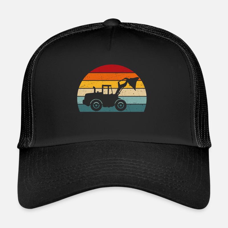 Wheel loader retro wheel loader driver Trucker Cap
