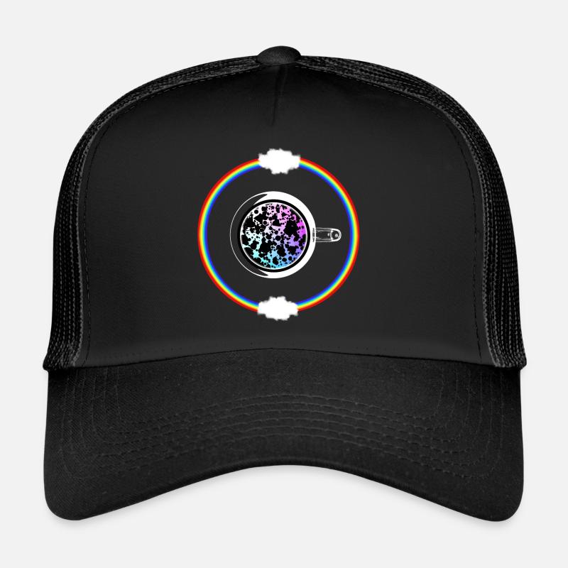 Tasse à café avec arc-en-ciel Casquette trucker 
