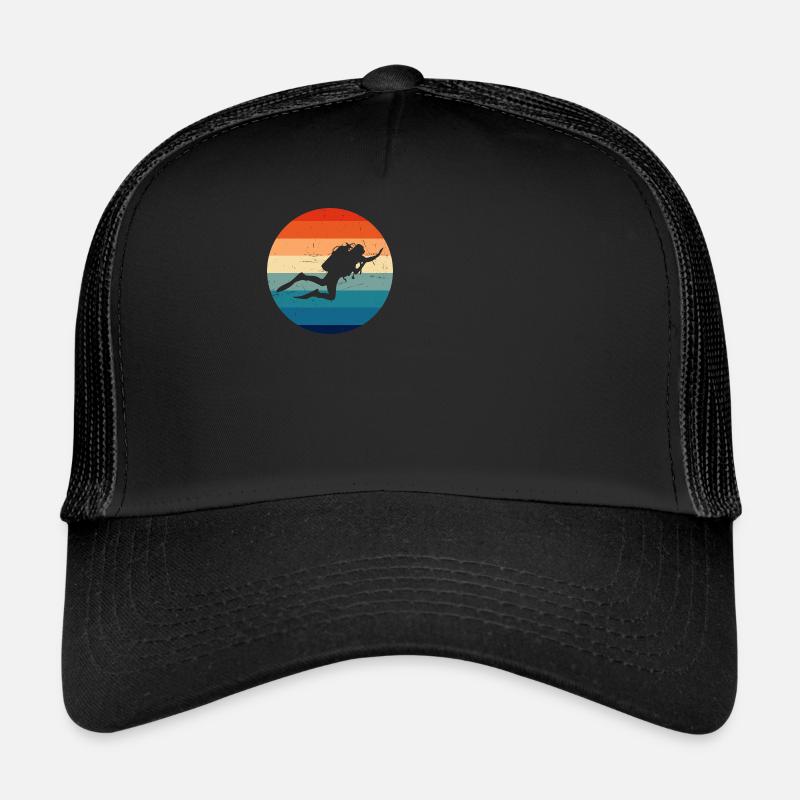 Plongée Plongée Libre Plongée Hommes Plongée Plongée Sous-Marine - Casquette trucker - noir/noir