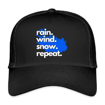 Iceland Weather Iceland Weather Forecast - Trucker Cap - black/black - Front