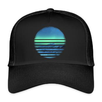 Northern Lights Aurora Borealis Northern Lights - Trucker Cap - black/black - Front