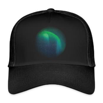 Northern Lights Aurora Borealis Northern Lights Island - Trucker Cap - black/black - Front