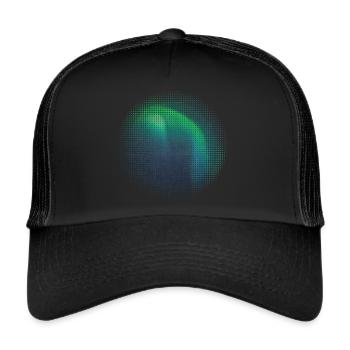 Aurora Borealis Northern Lights - Trucker Cap - black/black - Front