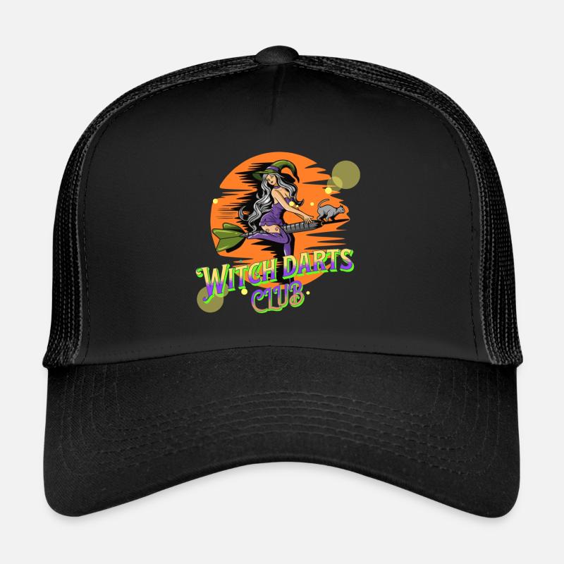 Darts Motif Sorcière Sur Fléchette Flèche Casquette trucker 